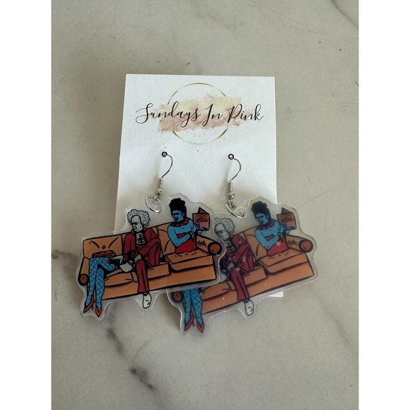 BEETLEJUICE Waiting Room Halloween Drop Earrings NEW - Picture 3 of 4
